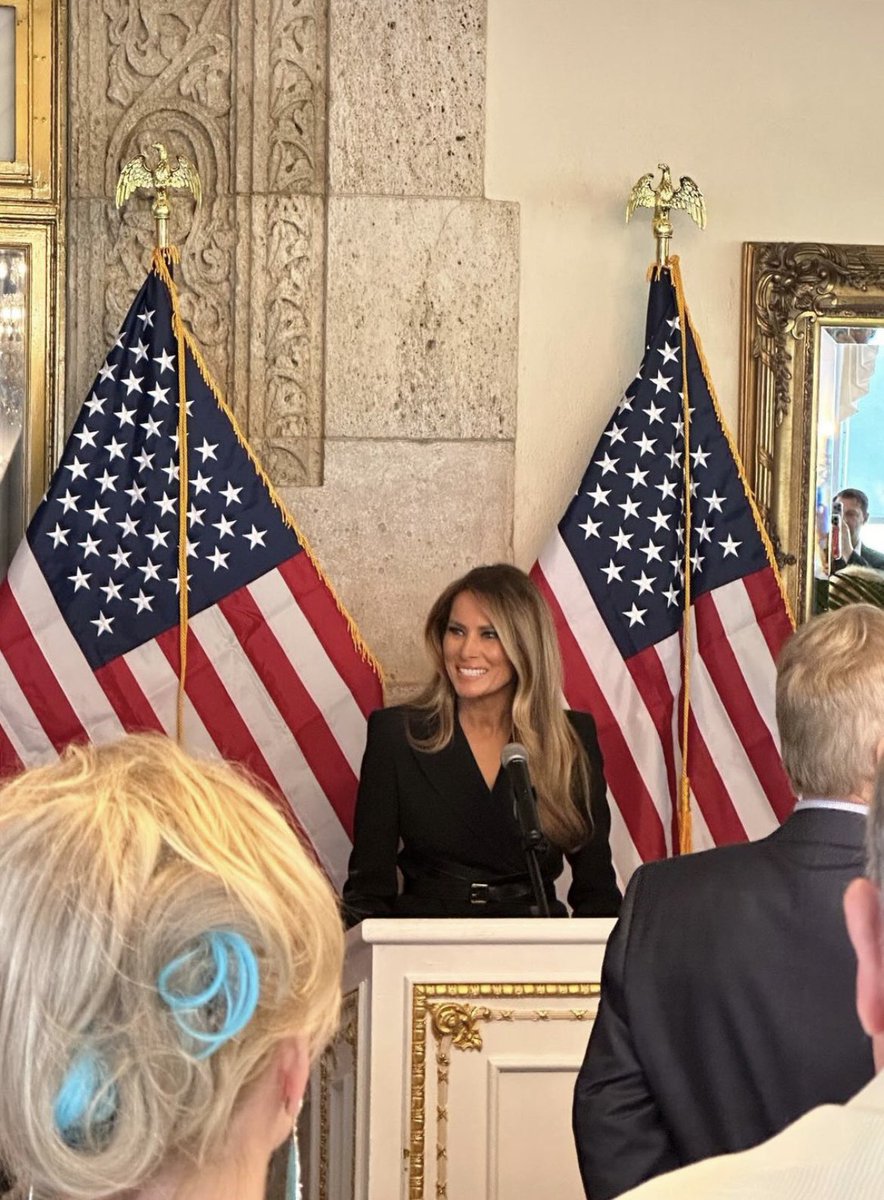 Our BEAUTIFUL First Lady Melania Trump from last nights event at Mar-a-Lago