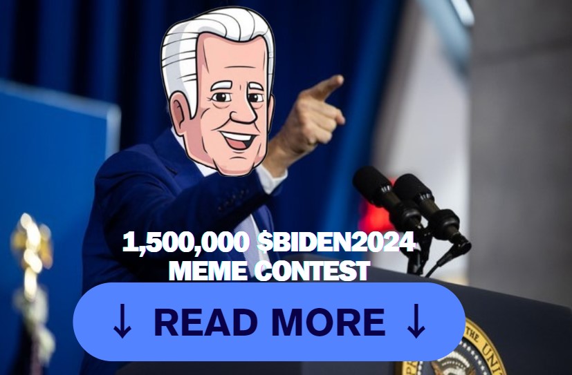 🏆1,500,000 $BIDEN2024 #BIDEN2024 Meme contest giveaway!