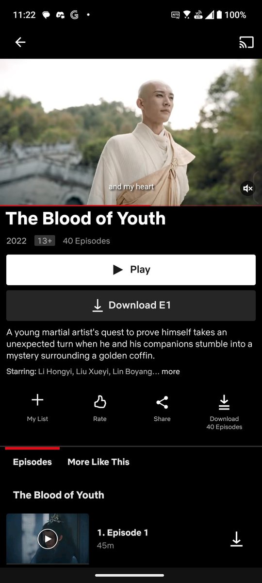 The Blood of Youth is on Netflix now?? Guess I can cancel my Youku sub LOL