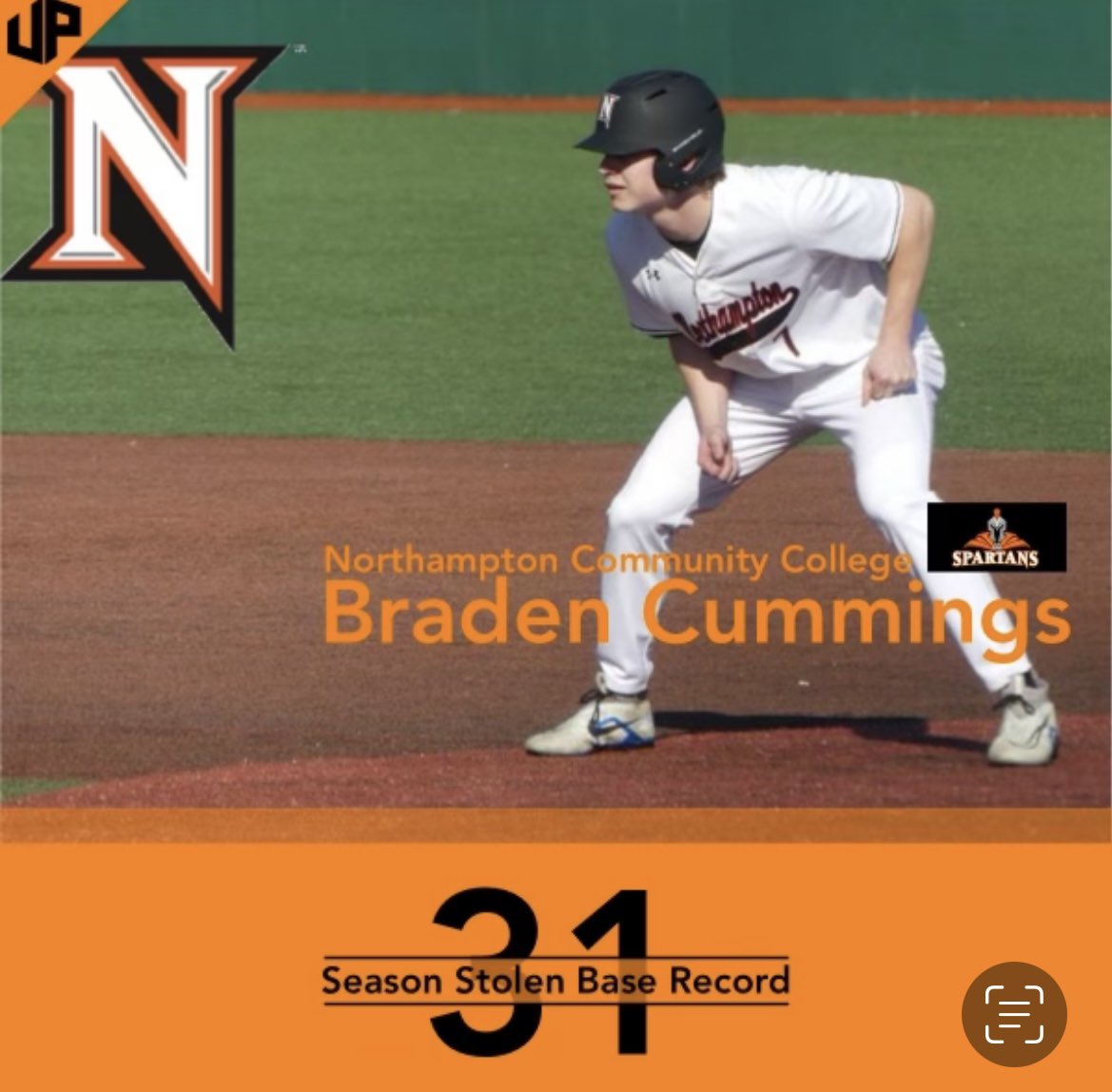 Congrats to RHP Austin Beard and OF Braden Cummings on Record Breaking efforts this weekend! Beard is a our new Single Season Strikeouts record holder with 73 and counting.. Cummings owns the Single Season Stolen Base record with 33 and more to get! Congrats Guys! #SwordsUp⚔️