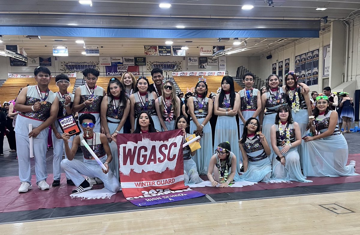 Valley Winter Guard took 1st place🥇 at the WGASC Championships in Torrance, CA with a score of 87.1!🏆Highest scoring ensemble from Nevada!⭐️We are so proud of their hard work and dedication to this art form! #prideofvalley❤️#vikingstrong💙
