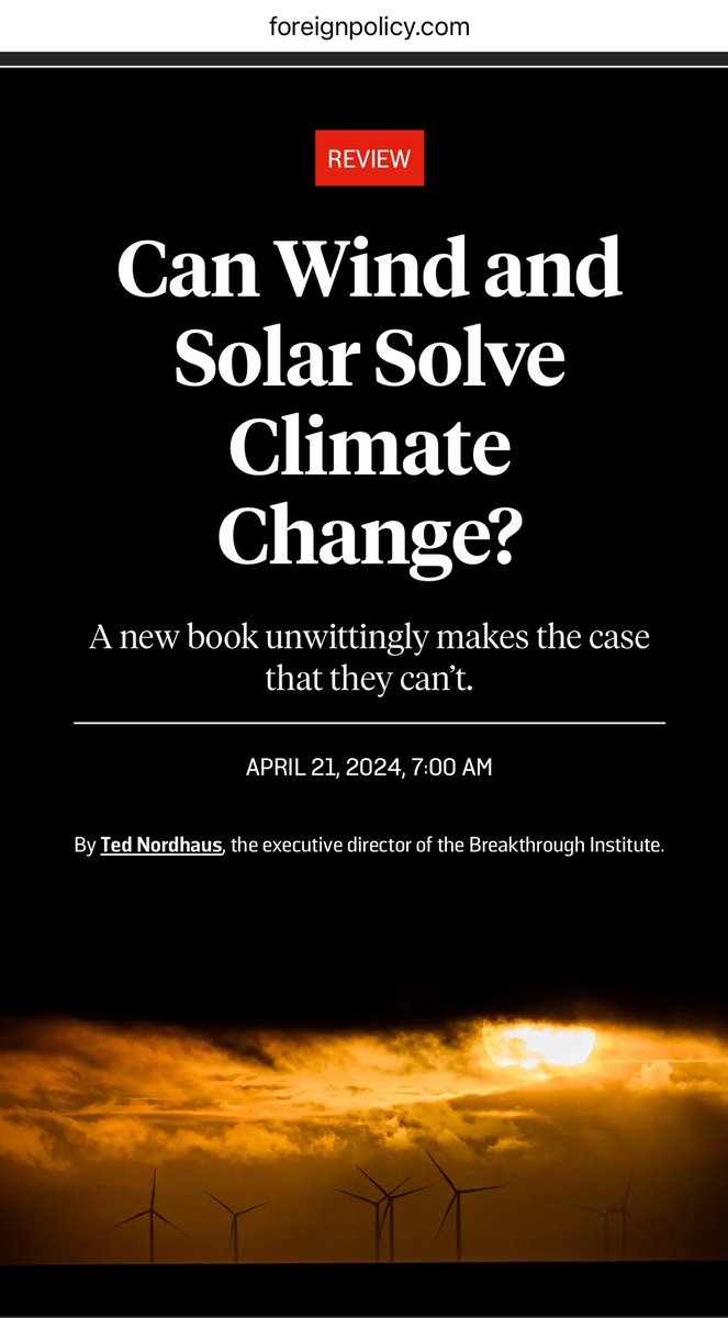 “Schemes to deregulate electricity markets can undermine climate mitigation. But Christophers also shows why wind and solar energy alone are unlikely to get us very far in decarbonizing the global economy.” 

My review of Brett Christophers The Price Is Wrong @ForeignPolicy.