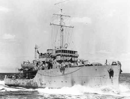 Bangor class minesweeper HMS Wedgeport (J 139) T/Lt. George Lidwell Fetherstonhaugh, RNR: Commissioned 21.04.42.