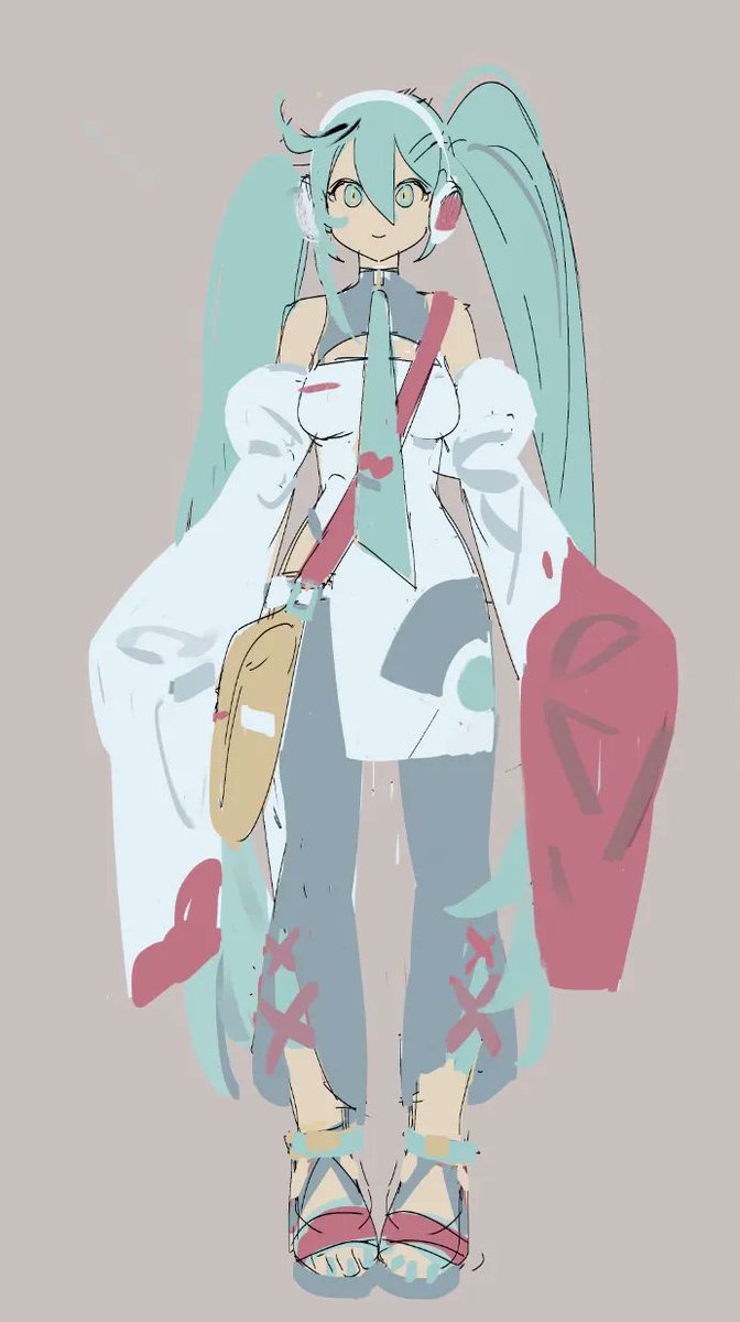 初音ミク 「i wanted to make my own pokemiku design 」|Count Draculacha 🦇のイラスト