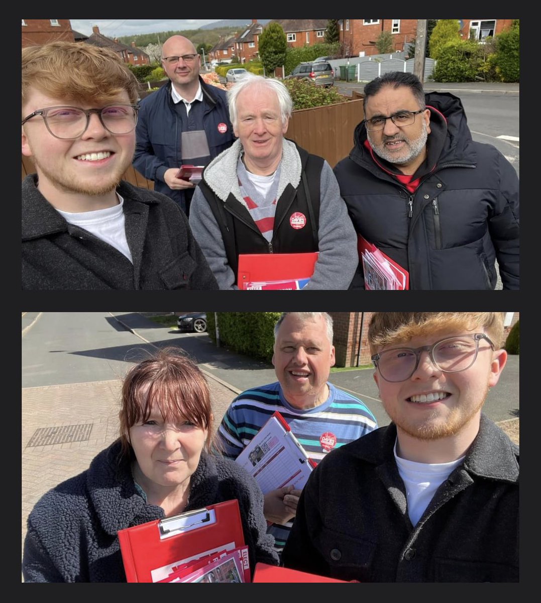 Our teams enjoyed being out in Ironbridge, Brookside, and Trench today speaking to people about Labour’s plan to put more police back on the streets 🚔

To do that, we need a Labour government and a Labour Police and Crime Commissioner in West Mercia 🌹

#labourdoorstep