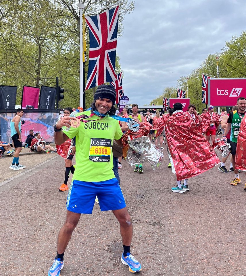 3:13! Thank you all for your amazing support Found the last 3 miles tough and your wishes helped me finish #tcslondonmarathon In 2015 it took me 3:16 @DoctorsDistress @parthaskar @jsbamrah @adave_NHS @PeaPeaspot @BBCNews @HSJnews @GuardianHealth5 tinyurl.com/2pufkdr2