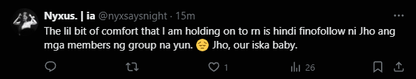 nyxsaysnight's tweet photo. This. The only pinanghahawkan ko rn talaga. We're here, Jho. https://t.co/5yyyauPMx9