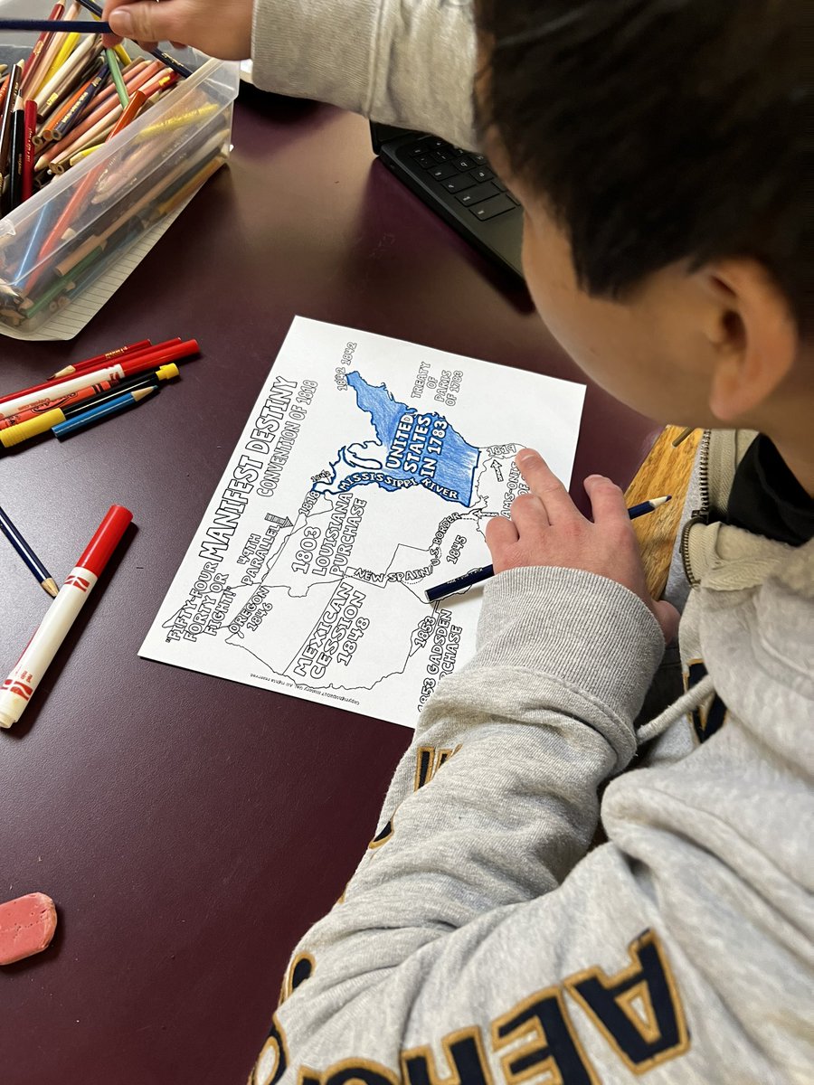 Prior to Spring Break,  <a href="/TGS4LHunter/">Lauren Hunter</a> US History students visited the Library to work on a Manifest Destiny stop motion project. <a href="/gilbert_school/">The Gilbert School</a>