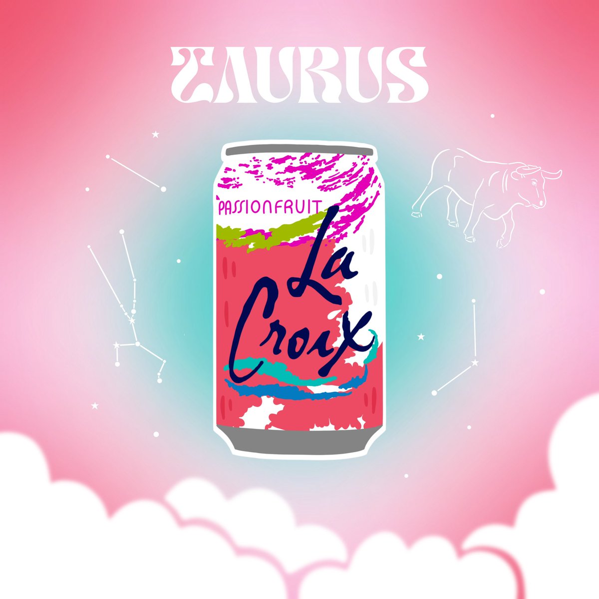 #TaurusSeason is here! ✨ According to the stars, you're going to shine bright, and your energy will be unstoppable 🌟😎 Don't forget to sip on Passionfruit and share the love with your fellow Taurus ♉️🩷 Tag them below!