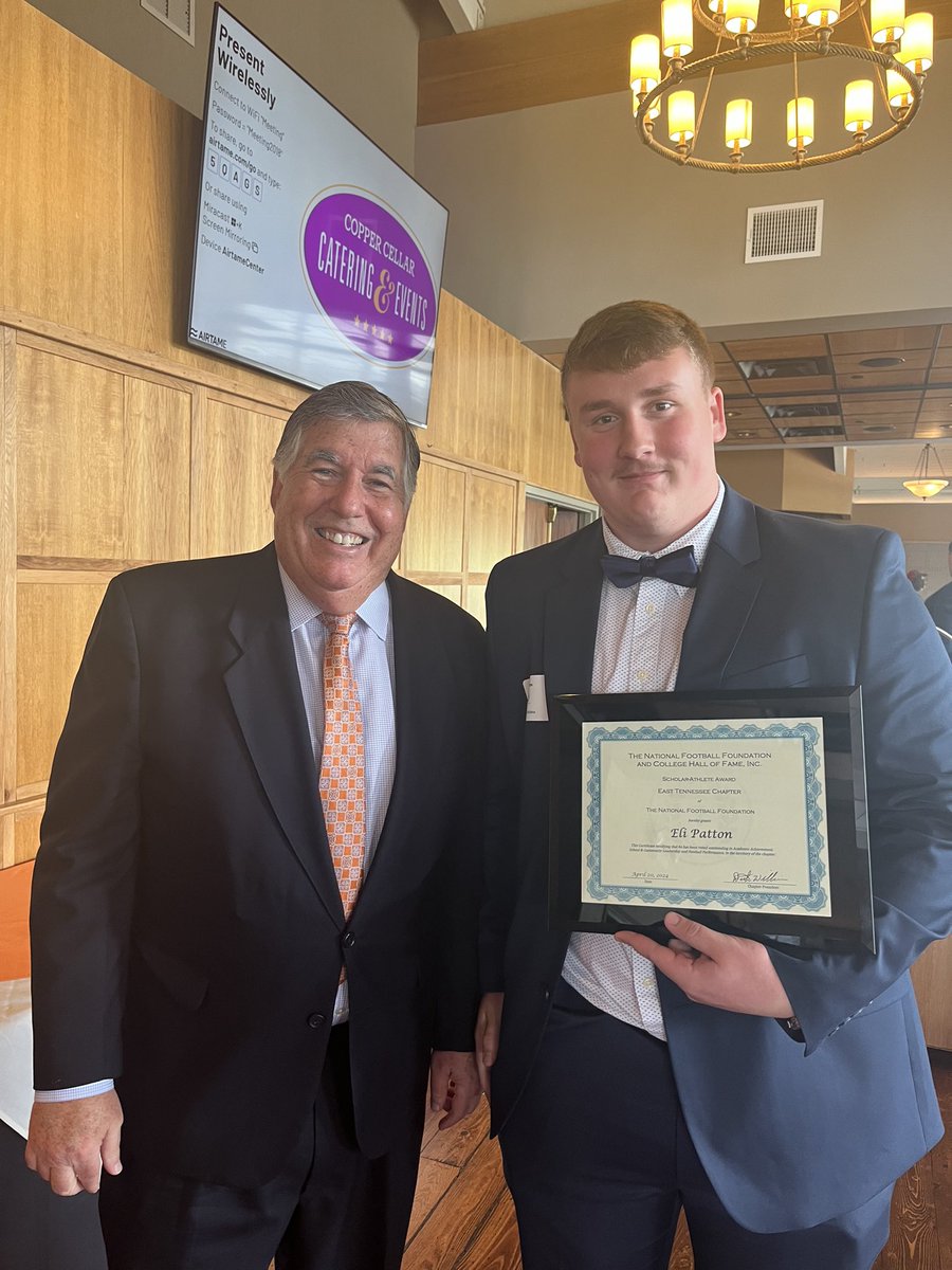 Blessed to receive a scholar athlete award from the <a href="/NFFNetwork/">National Football Foundation</a>!! <a href="/CoachKevinRevis/">Kevin Revis</a> <a href="/GoMocsFB/">Chattanooga Football</a>