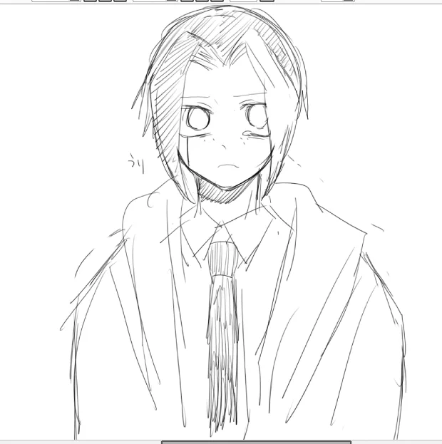 落書きしてたけど完成せず( ˘ω˘ )また明日続き描くか～ 