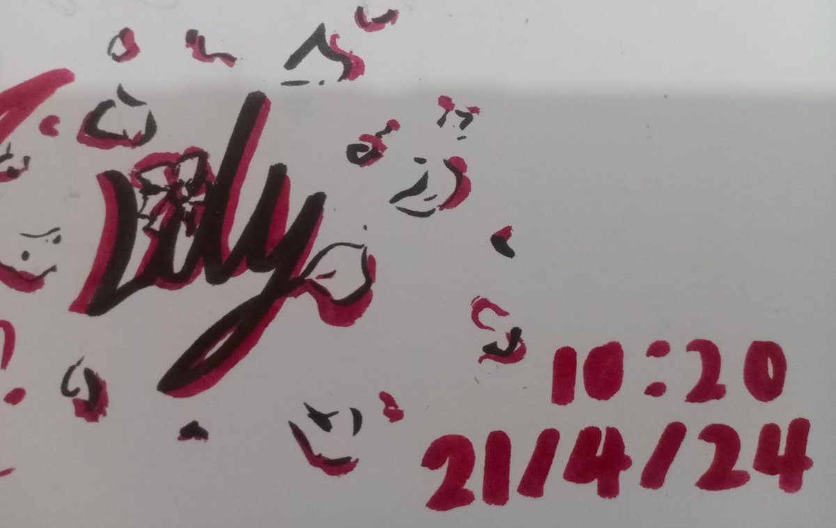 bought some calligraphy/brush pens today
and I'm not trying to threaten lily lmao i swear i was tryna make it pretty 
[21/4/24]