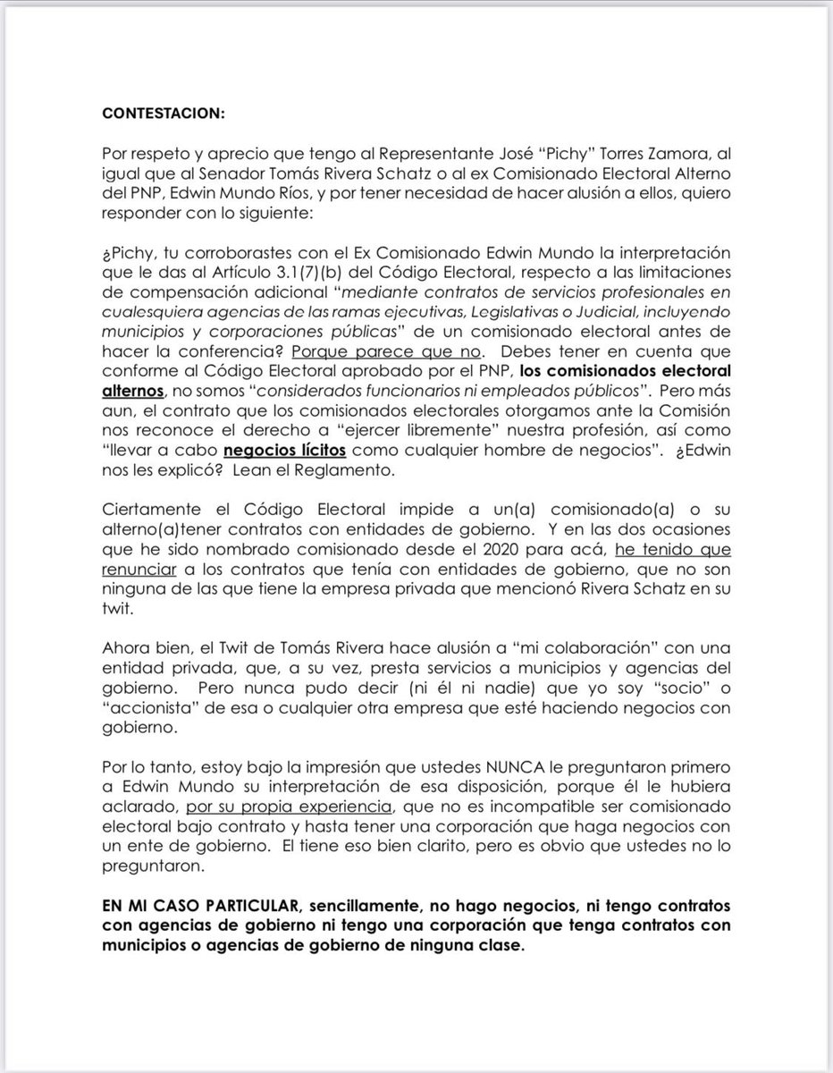gacruz09's tweet photo. Esta es mi contestación a la conferencia de prensa del PNP. Espero no crearles otro problema interno. Por cierto, DONDE ESTA MEMO? https://t.co/WJhdxrGUGH