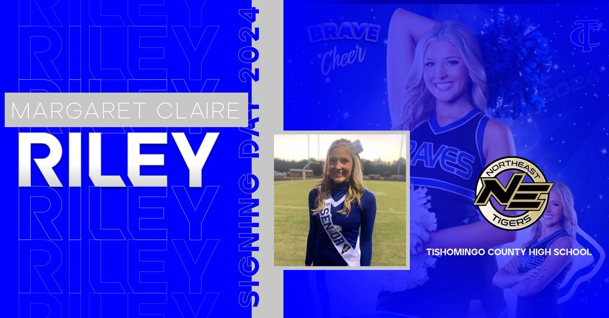 CONGRATS to TCHS Class of 2024 Senior, Margaret Claire Riley, who, on Fri 4/19, signed to Cheer @NEMCCTigers 

#BuiltbyTC #onepercent