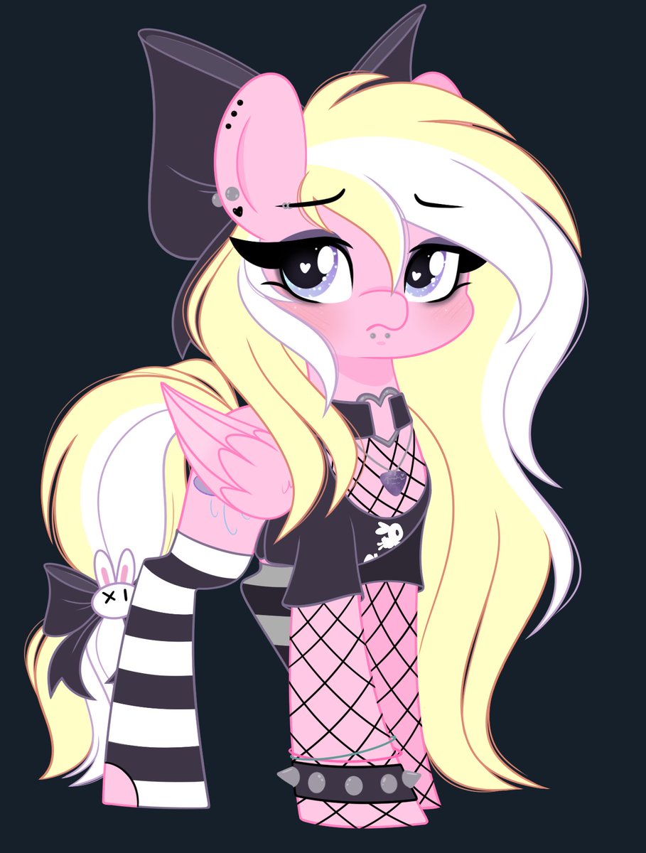 She’s baaaaaack! <3 I can’t believe it’s been 4 years since I first drew goth Bay?! She was certainly due for a redraw… and a glow up! What do you think? #MLP