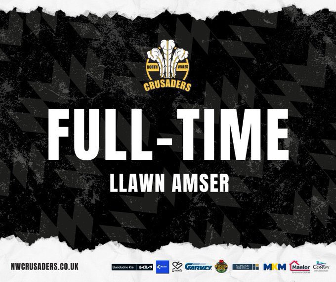 Full time: Crusaders 36-37 @RochdaleHornets We fall to a narrow defeat at Stadiwm CSM #NWCrusaders #YmaOHyd