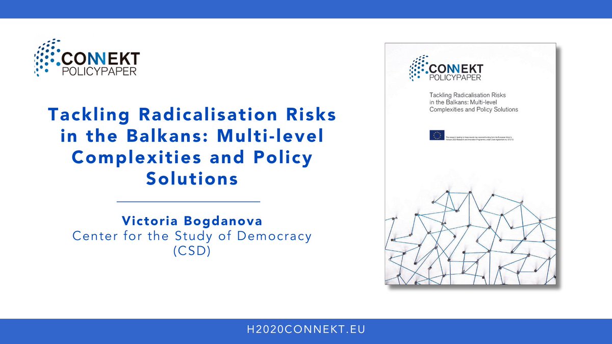 🆕Policy Paper

Building upon the findings of comprehensive cross-country research, it examines in 4⃣ #Balkan countries key drivers of #radicalisation

✔️political grievances
✔️religion
✔️transnational dynamics
✔️digital literacy
✔️economic deprivation

👉🏾h2020connekt.eu/publications/t…