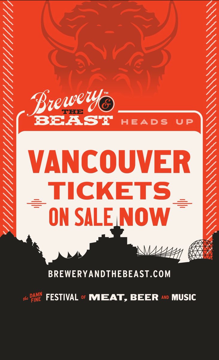 Hey Vancouver! Tickets for our June 2 event are selling fast. 80% of Main Event Tickets are sold !!
Don’t miss out on the best culinary event of the summer. Buy 🎟️ at Breweryandthebeast.com