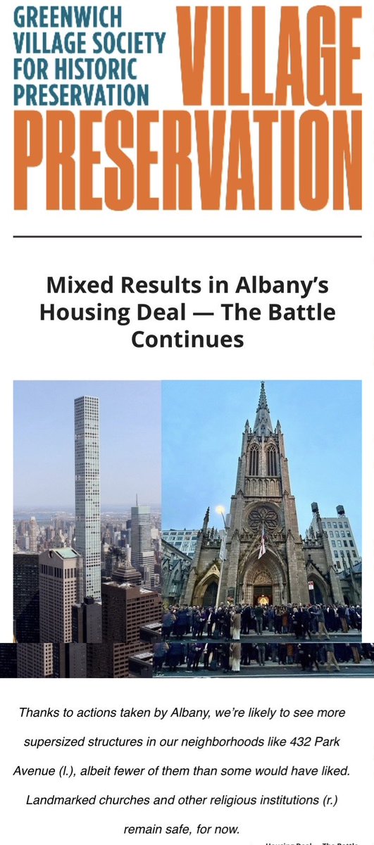 Mixed Results in Albany’s Housing Deal — get the rundown on what we won, what we lost, and what still needs to be done: mailchi.mp/villagepreserv…