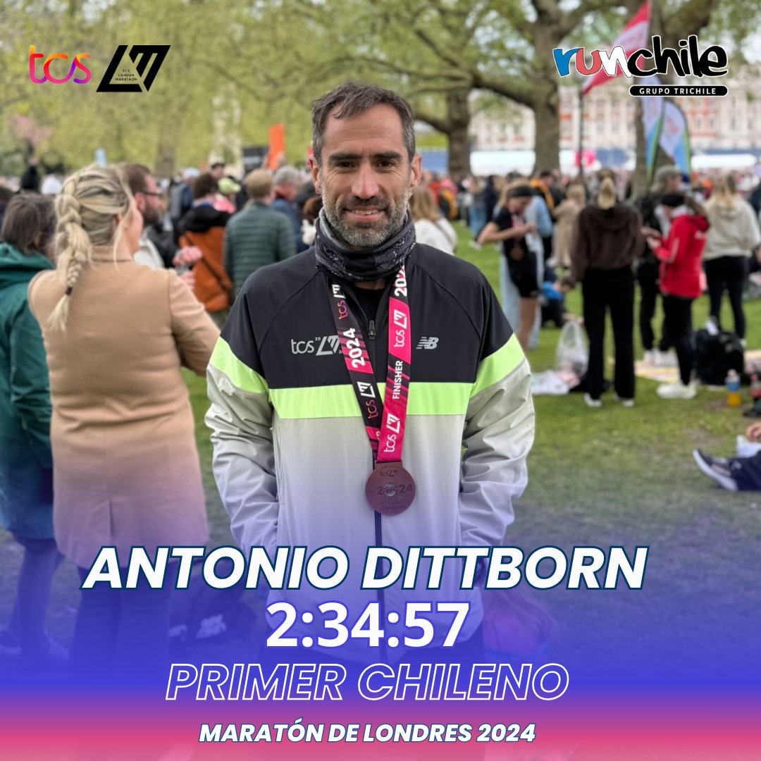 Runchileweb's tweet photo. Antonio Dittborn es el mejor chileno 🇨🇱 del Maratón de Londres 2024 🇬🇧
⚡️ Pronto más información en https://t.co/N1YSdawP4H
#RunchileNews #LondonMarathon2024 #MaratónLondres #SixMajor https://t.co/DBIkLZpeaf