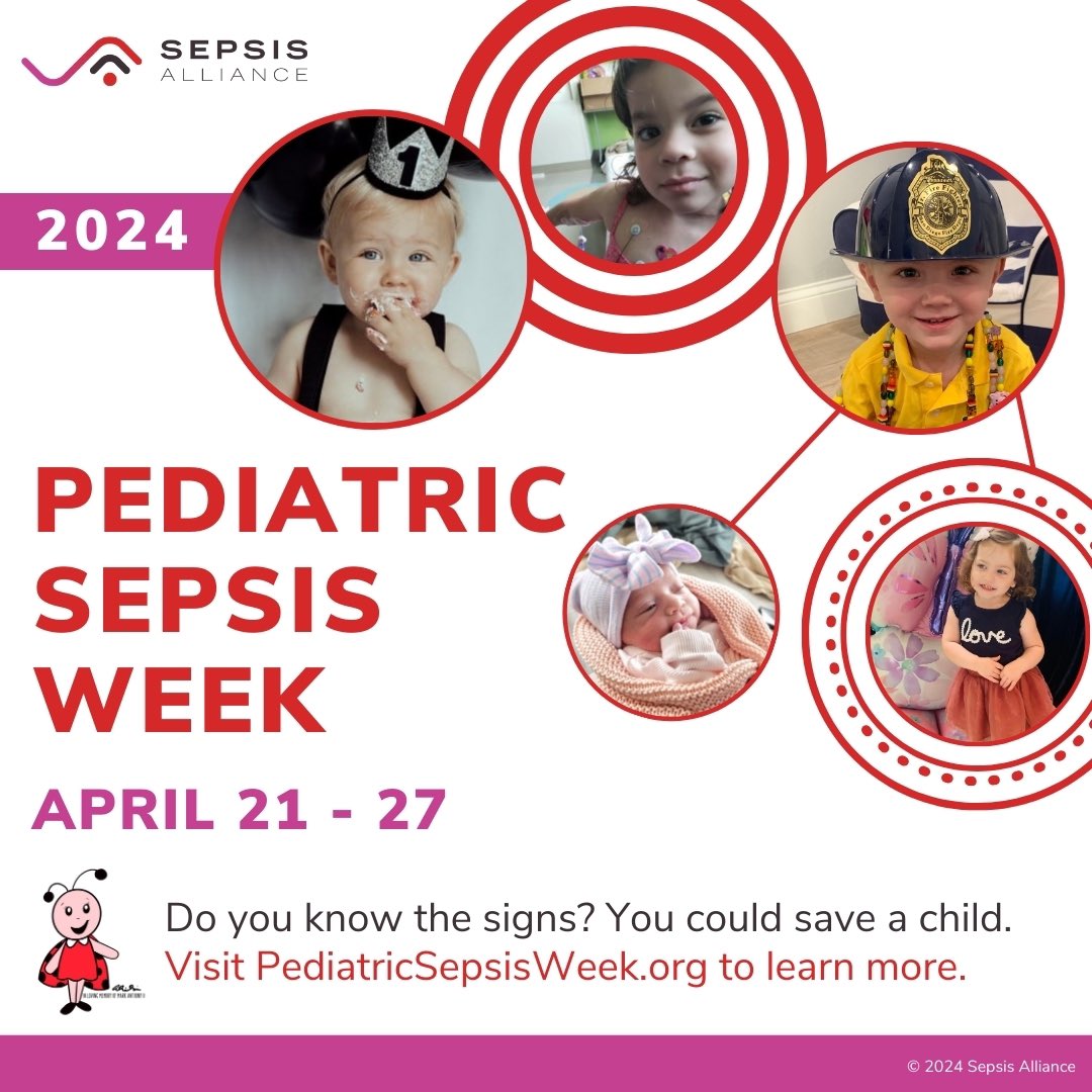 #PediatricSepsisWeek is here! Over the next several days, we’ll be sharing more about the signs to raise awareness of this leading cause of death in children worldwide. Sepsis affects more than 25 million children every year and represents over half of all sepsis cases globally.