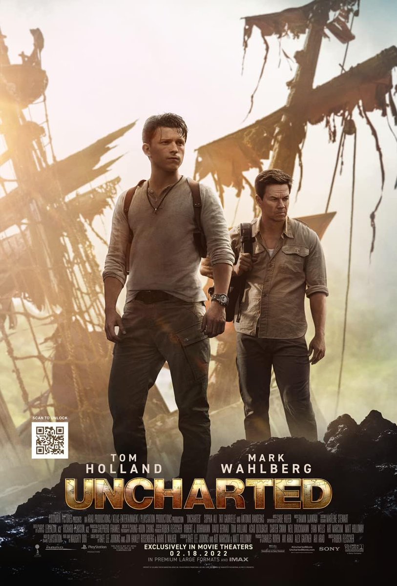 I finally got to see the #movie #Uncharted on #bluray on Friday night. (4-19-2024) It had a very #IndianJones #NationalTreasure feel to it that I enjoyed. I wouldn't mind seeing another film in the series. Long live #PhysicalMedia!