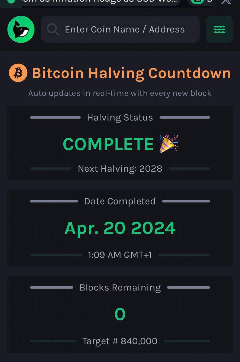 It's been a looking ride to the Halving we all earnestly waited for. 
Happy Halving Chad