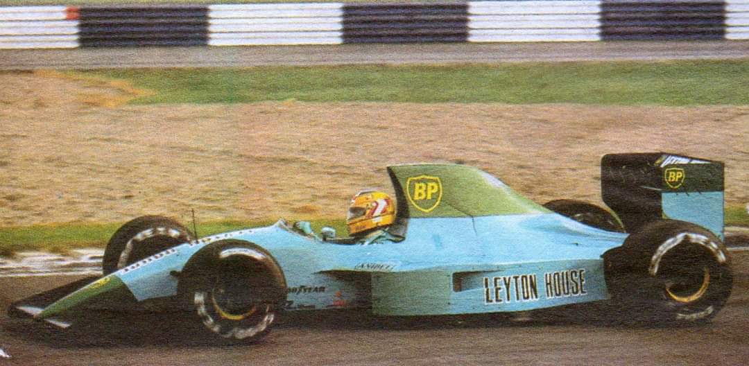 Karl Wendlinger testing the Leyton House CG911 Ilmor V10 at Silverstone before the 1991 Japanese GP #F1