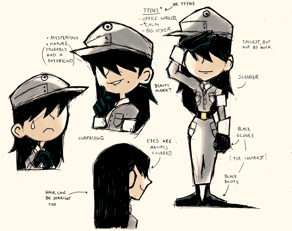 This April marks the 7th Anniversary of Lotta Svärd: Women of War.
To celebrate, I'll post old artwork with some funny facts, starting off with the character profiles which were drawn before the comic began.