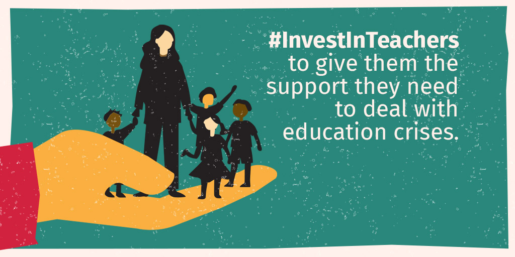 We cannot let teachers bear the brunt of education disruptions by themselves. We need to #InvestInTeachers to give them the support they need to deal with education crises. 

Visit bit.ly/3fBFLGZ to learn more. 

@TeachersFor2030 #SDG4
