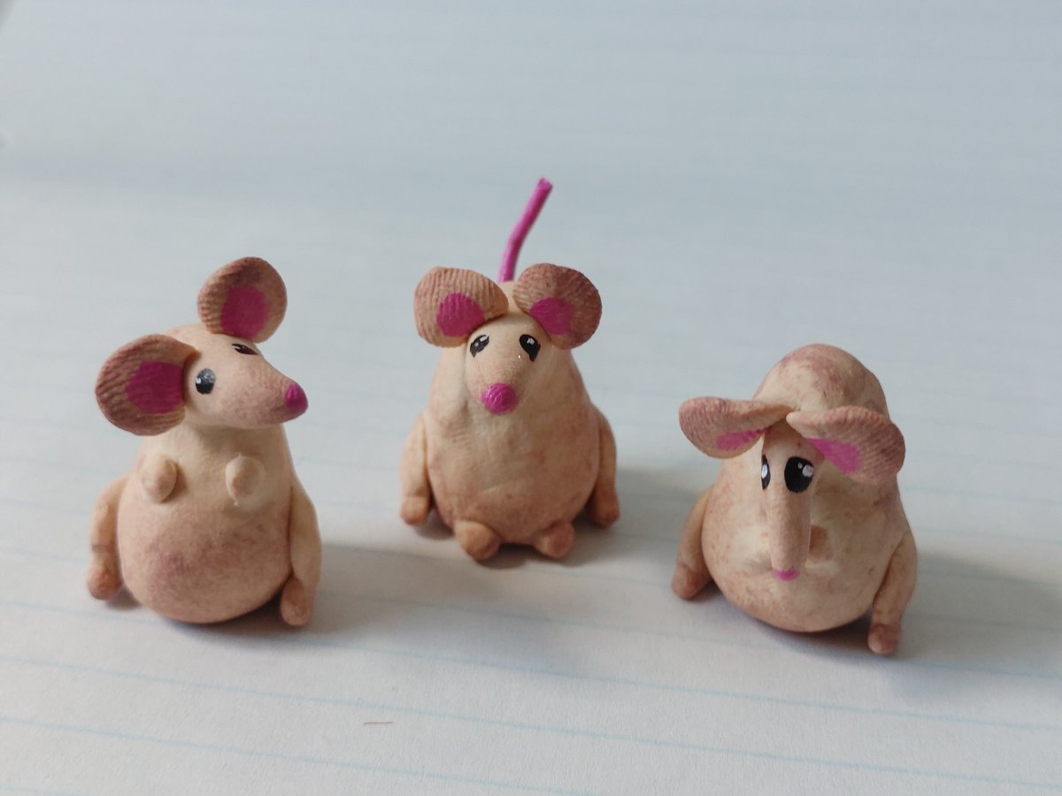 Little brown mice :) #minisculpture