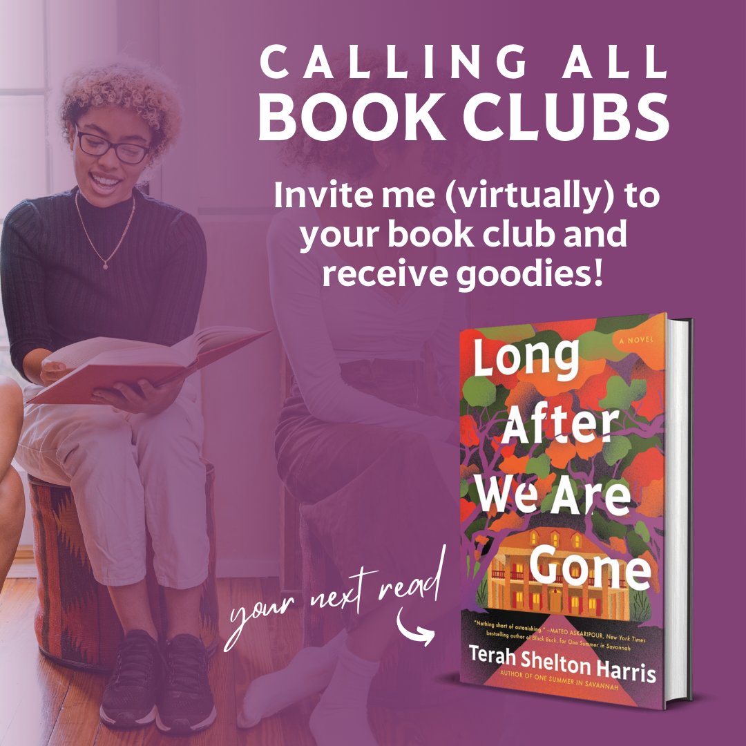 Calling all book clubs! Not sure what to read next? I would love for your book club to read my upcoming novel, LONG AFTER WE ARE GONE! If you invite me (virtually) to your book club, I'll send you a bunch of swag! To schedule, leave a comment here or shoot me a DM.