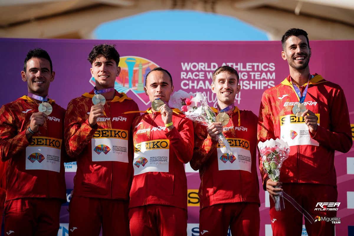 atletismoRFEA's tweet photo. Los podios por equipos de #EspañaAtletismo

 #WorldRaceWalking

20 km marcha 🚹
🥇🇪🇸🥈🇯🇵🥉🇮🇹

10 km marcha Sub20 🚺
🥇🇪🇸🥈🇨🇳🥉🇮🇹

20 km marcha 🚺
🥇🇨🇳🥈🇵🇪🥉🇪🇸

Maratón Relevo Mixto 🚹🚺
🥇🇮🇹🥈🇯🇵🥉🇪🇸

#pasionporcompetir https://t.co/Cli6OjqJyT
