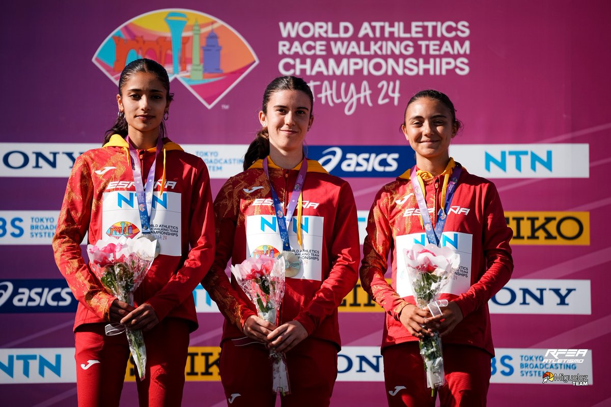 atletismoRFEA's tweet photo. Los podios por equipos de #EspañaAtletismo

 #WorldRaceWalking

20 km marcha 🚹
🥇🇪🇸🥈🇯🇵🥉🇮🇹

10 km marcha Sub20 🚺
🥇🇪🇸🥈🇨🇳🥉🇮🇹

20 km marcha 🚺
🥇🇨🇳🥈🇵🇪🥉🇪🇸

Maratón Relevo Mixto 🚹🚺
🥇🇮🇹🥈🇯🇵🥉🇪🇸

#pasionporcompetir https://t.co/Cli6OjqJyT