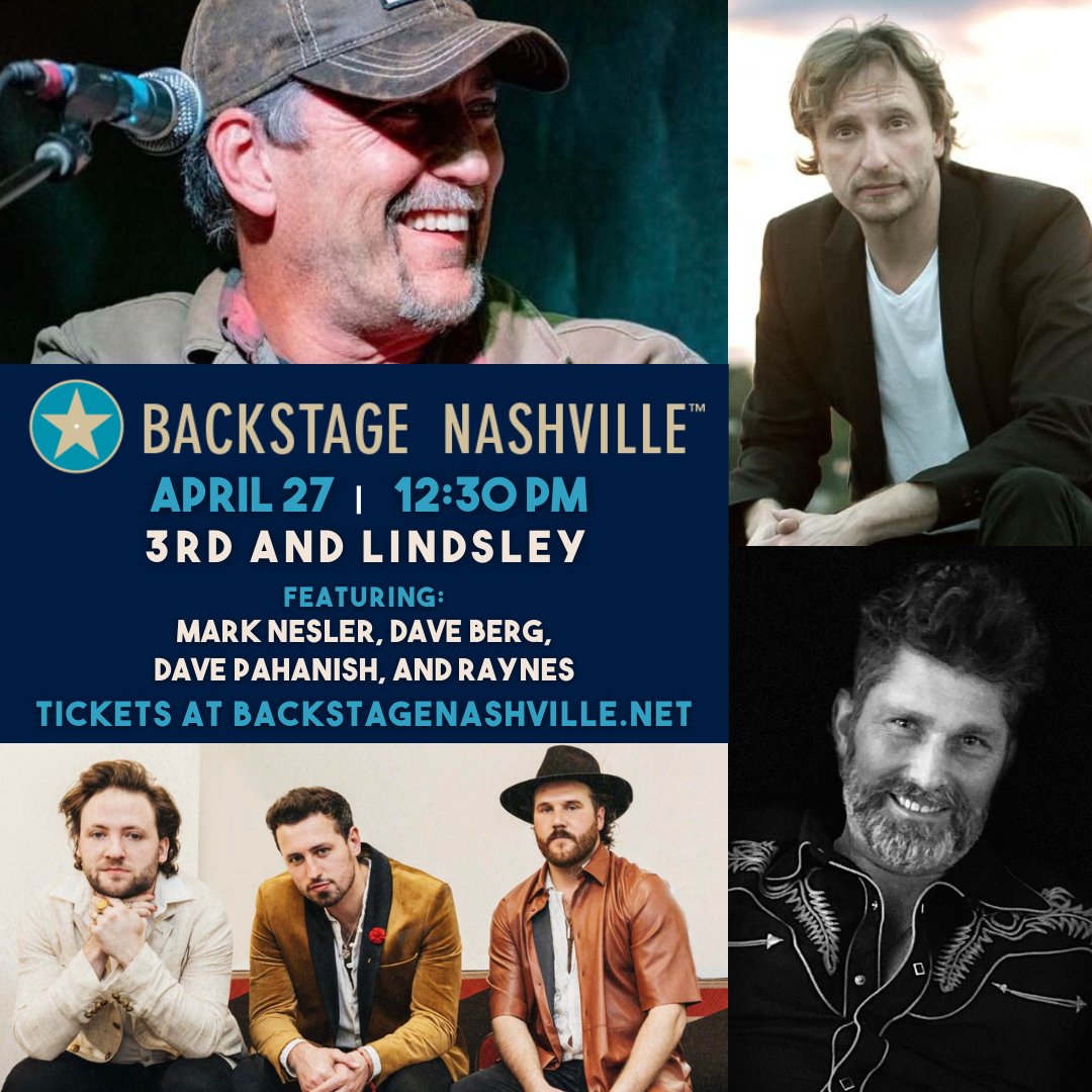 Don't say we didn't warn you...Only 14 seats left for this Saturday's Backstage #Nashville at @3rdAndLindsley! Grab yours now at bit.ly/BSNApril27 😀