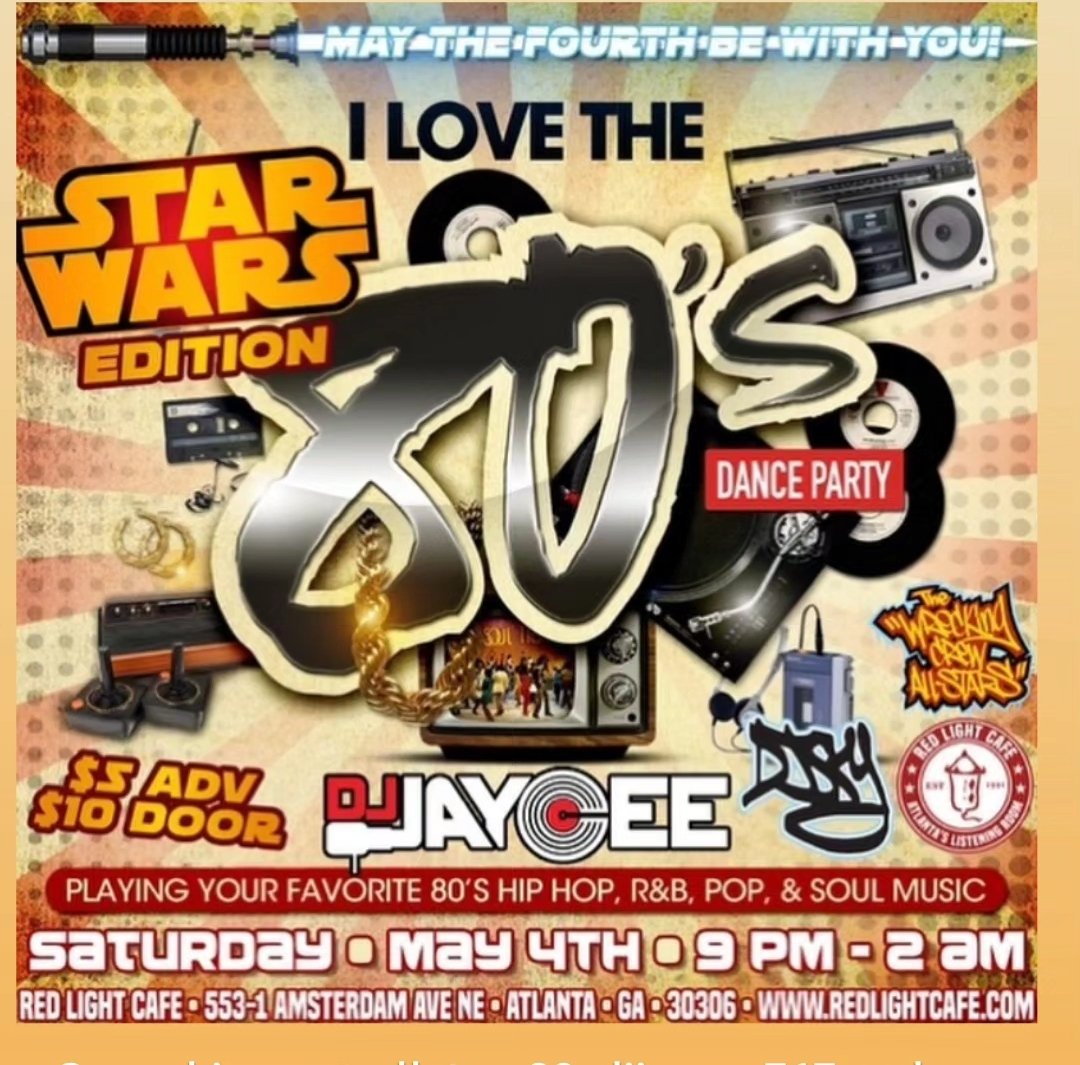 If you love the 80s. You should be here. Don't say I didn't tell you.

@DJJaycee313 #Ilovethe80s #MayTheFourthBeWithYou