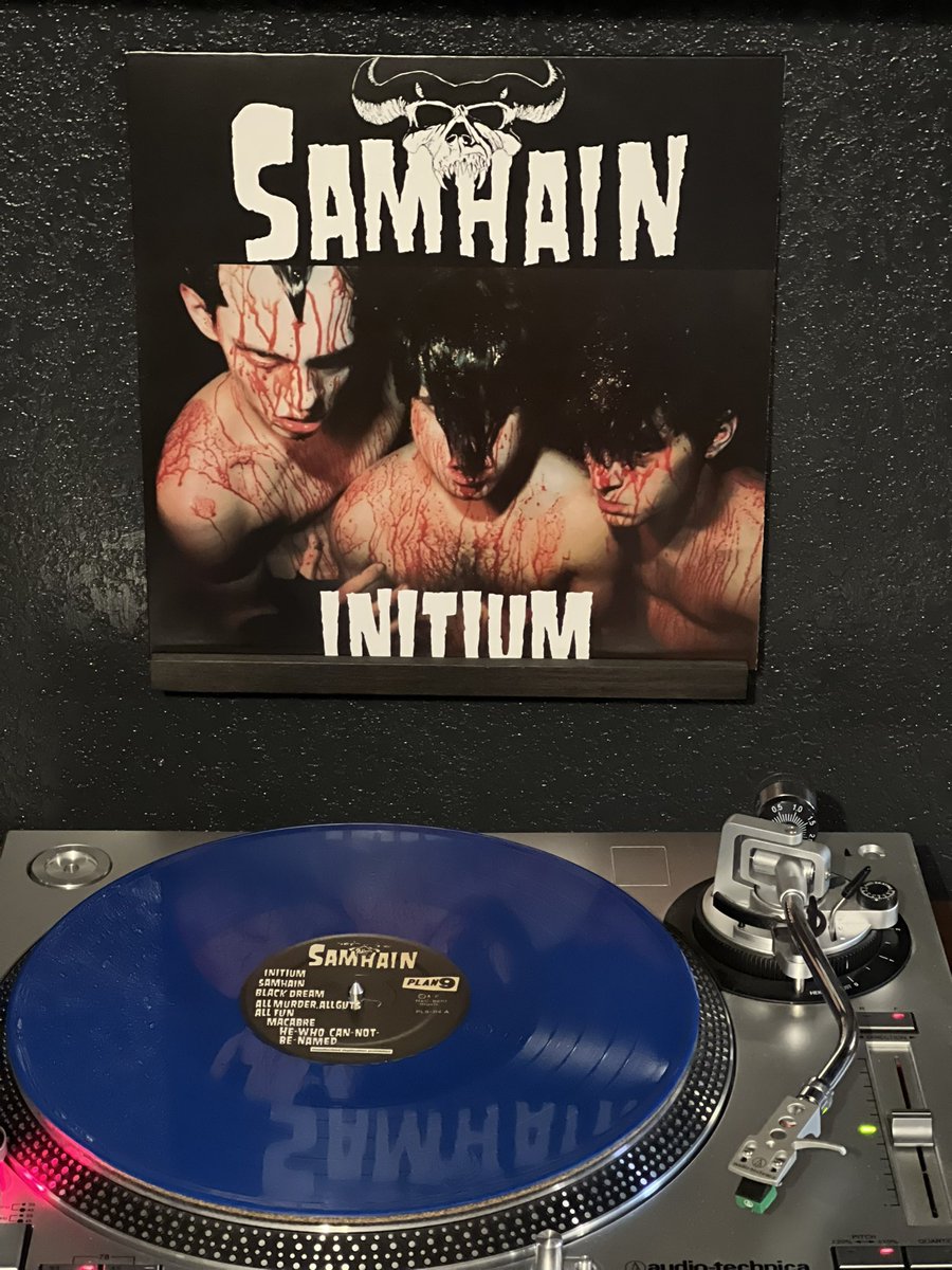 SAMHAIN “Initium” 1984 #samhainband #ushorrorpunk blue vinyl #plan9records