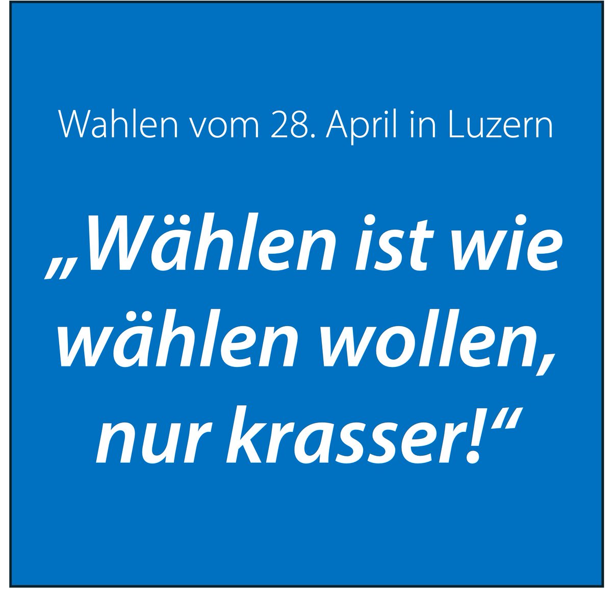 Im Jahr 2020 nutzten nur 25% der 18- bis 30-Jährigen ihre Stimme bei den Wahlen – im Vergleich dazu waren es bei den 70- bis 79-Jährigen über 53%.
Am 28. April hast du wieder die Chance, deine Stimme in #Luzern zu erheben. 
#glp #wahlen