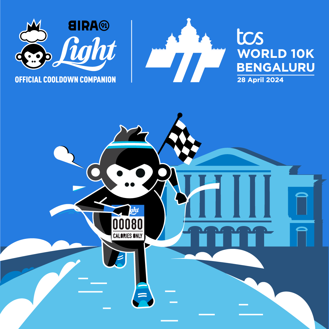 Run fast, chill faster! 🥵🍺 It’s time to #KeepItLight with your favorite post-run cooldown companion, Bira 91 Light! Only 7 days to go for @TCSWorld10K .