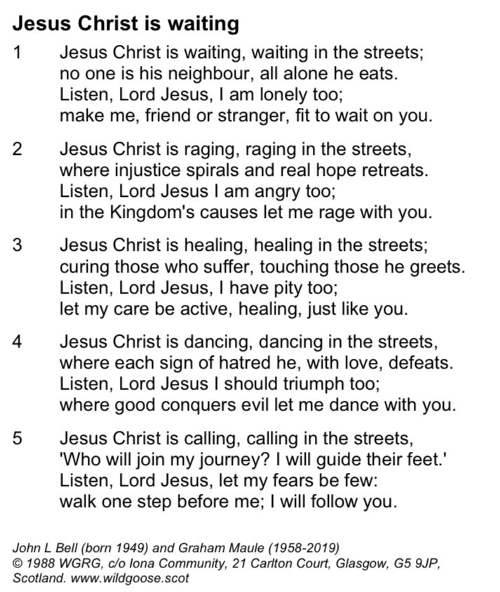 NELincsChaplain's tweet image. We sang these 2 hymns at church today. People sometimes ask why as a priest I do what I do (chaplaincy, community engagement, community food co-ordinator) rather than ‘normal parish work’.  These go some way to answering that question…
#PracticalFaith #FaithAtWork #Discipleship