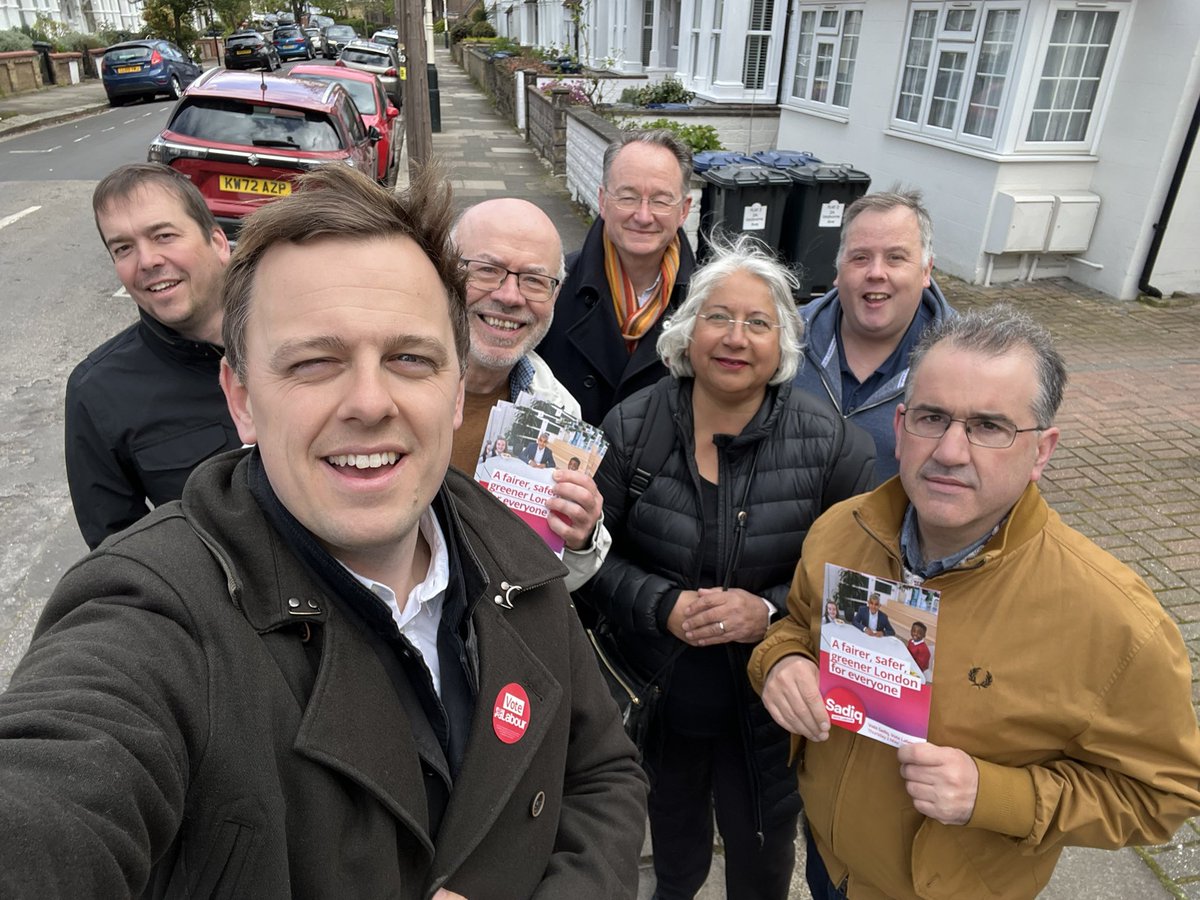 Canvassing this morning in West Ealing for our good friend and colleague @BassamMahfouz. Not long to go before we all get to #VoteLabour and for  @SadiqKhan!