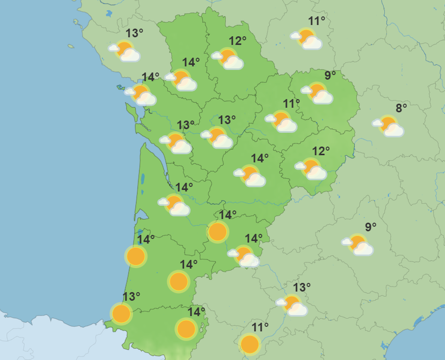 Bonjour, bonjour, Soleil, nuages et éclaircies ce lundi en Limousin. Le thermomètre peine toujours à grimper avec seulement 2-5°C le matin en #HauteVienne et 10-11°C l'après-midi ⛅ Notre bulletin météo complet >> lepopulaire.fr/services/meteo… Excellente semaine à tous,