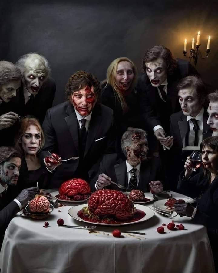 No te dejes comer el cerebro por estos muertos. 
#Argentina #MileiVerguenzaMundial #GobiernoDeLaMuerte