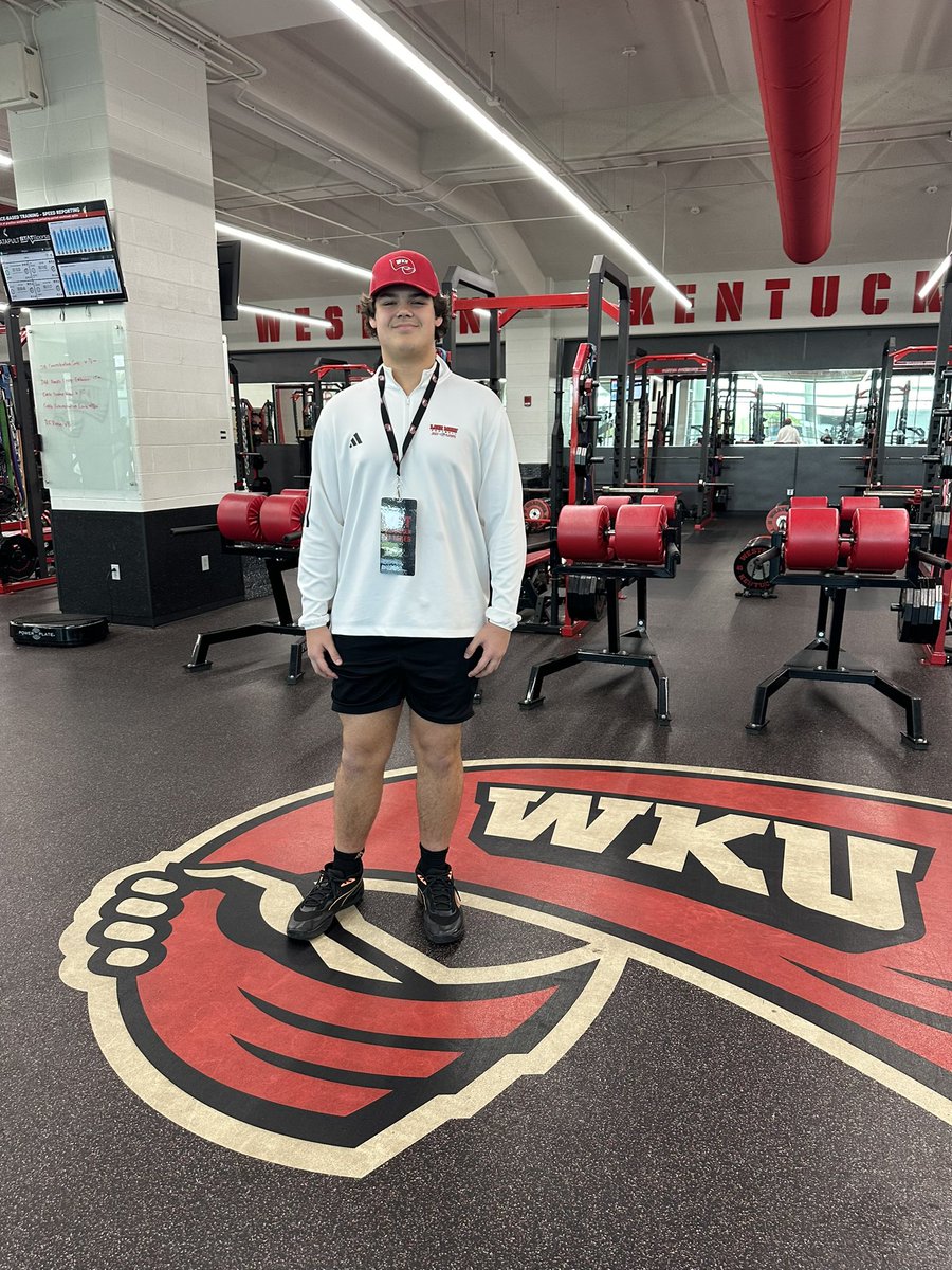 Had a great time at @WKUFootball . Can’t wait to come back. Thank you for the hospitality. @CoachBernardi74 @WKURecruiting @lamattina_nick @TheKramme