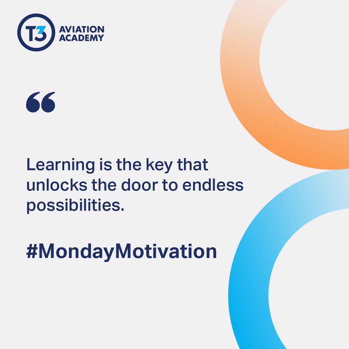 Elevate your skills and reach the next level.​

#T3AviationAcademy #motivation #inspiration #motivationalquotes #positivevibes #entrepreneur #inspirationalquotes #aviation