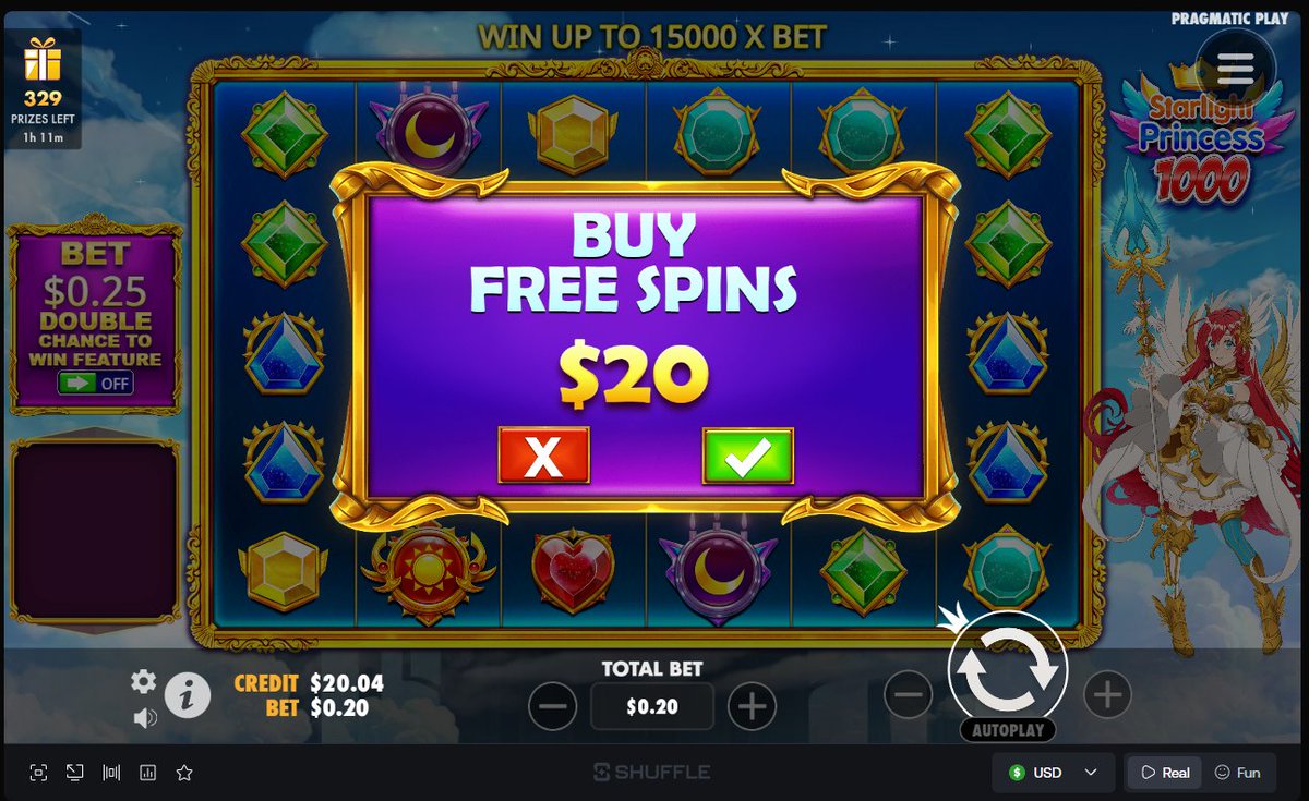 RewardsShuffle's tweet image. BONUS BUY GIVEAWAY 🎉

$20 Starlight Princess 1000 bonus buy (winner keeps 50% of winnings) 💸

👇How to enter:
💎Retweet
💎Follow us 
💎Comment your favorite animal + Shuffle username

Rolling in couple of hours. Good luck! 🤞

**Prize will be sent on Shuffle. If you don't have…