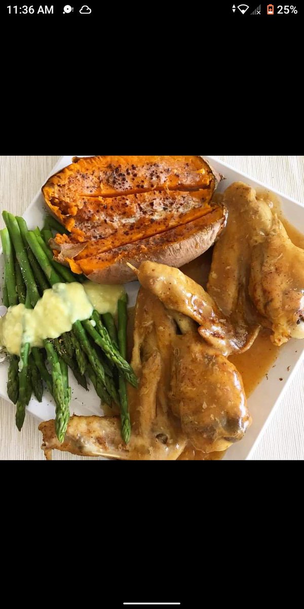 gooftroop2023's tweet photo. #turkey #turkeywings #asparagus #sweetpotato #hollandaisesauce #yum #mencancook https://t.co/jvaWzkb2jH