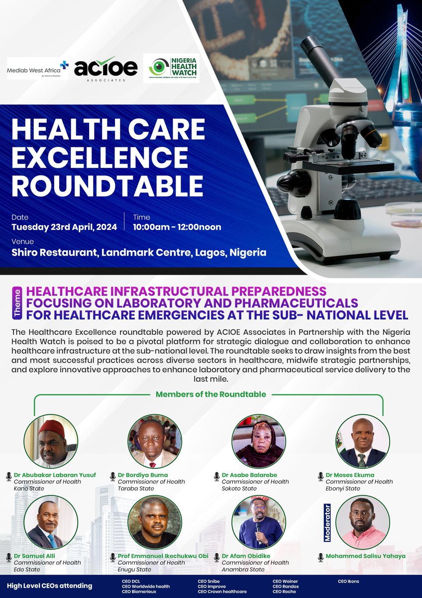 Each state in Nigeria has potential that can be harnessed to revolutionize the healthcare value chain. Register to join this forum to discuss: Empowering Sub-National Healthcare: Pathways to Unlocking Value Chain Potential in Pharmaceuticals & Laboratory: rb.gy/qu4q8c