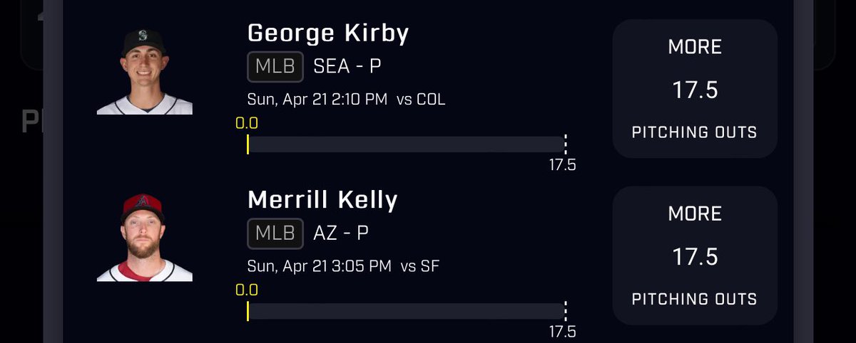 ZRob4444's tweet photo. MLB PrizePicks slips ⚾️🔥

25x slip along with a 2 pick power! Always gunning for that big PP cashout! Can this Sunday be our day!?👀🤞 https://t.co/WcrAGcNG3y