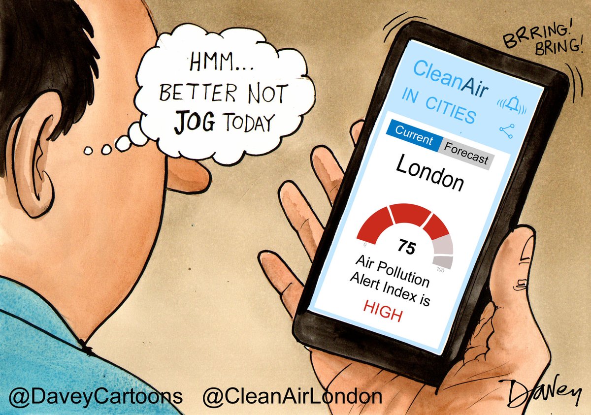 Our #CleanAirCities app shows concentrations of particulate matter and ozone at your current location. Tap 🛎️ in ‘Home’ tab for daily forecasts HT @DaveyCartoons. Free to download from app stores tinyurl.com/CAICandroid and tinyurl.com/CAICapple. More tinyurl.com/CAICapp